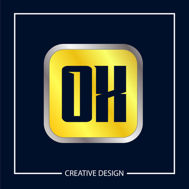 首字母ox标志模板设计图片下载