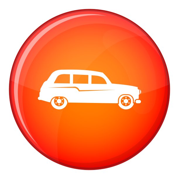 复古车图标平坦风格图片下载