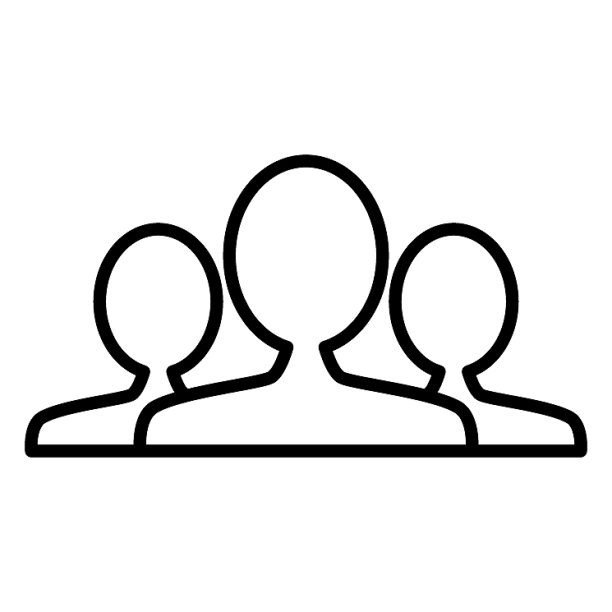 人群团队线条图标轮廓标志图片下载