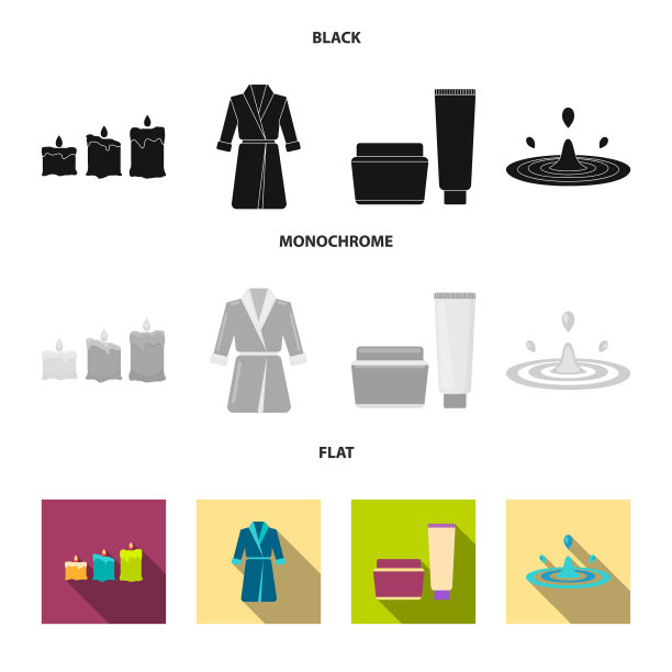 五颜六色的蜡烛，粉红色的长袍，还有图片下载