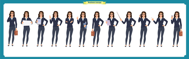 一套女商人的性格图片下载