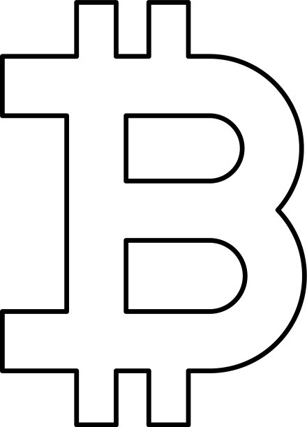比特币图标黑色扁平风格简约图图片下载