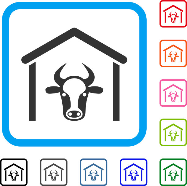 奶牛车库框图标图片下载