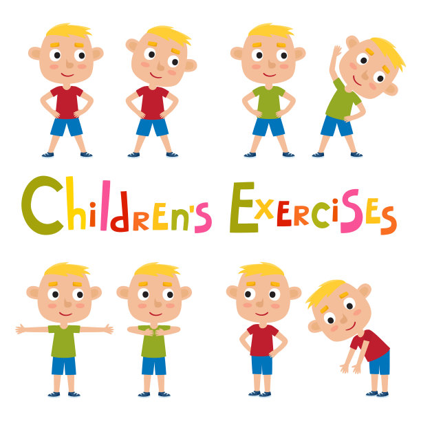 一组金发男孩在练习姿势图片下载