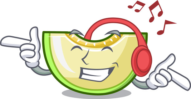 听音乐卡通甜瓜片来图片下载