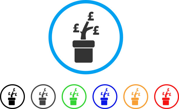 Pound商业项目工厂圆形图标图片下载