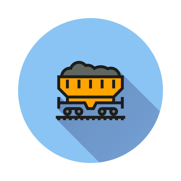 煤车图标上的圆形背景图片下载