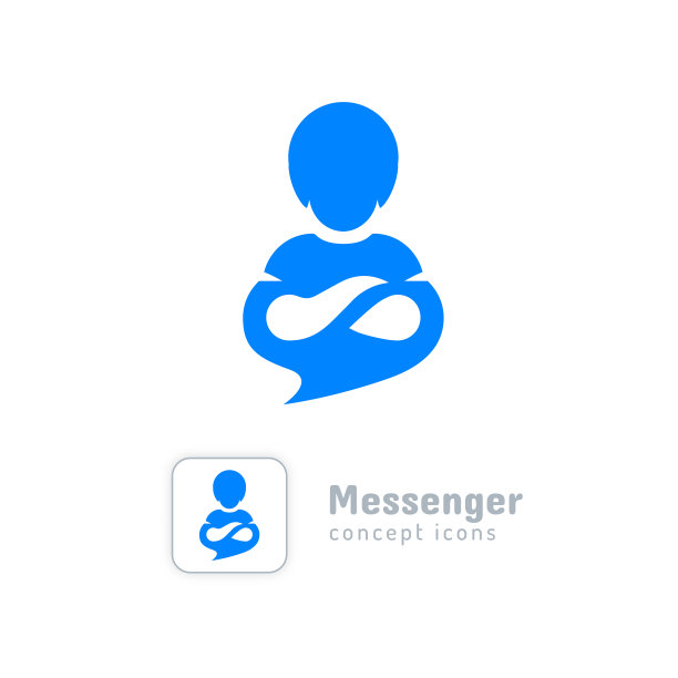 现代聊天App通信Logo图片下载