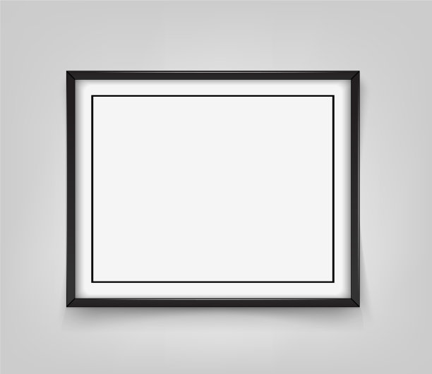 长方形的黑色框架在灰色的背景图片下载