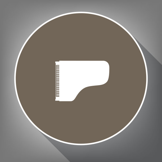 音乐会大钢琴标志白色图标图片下载