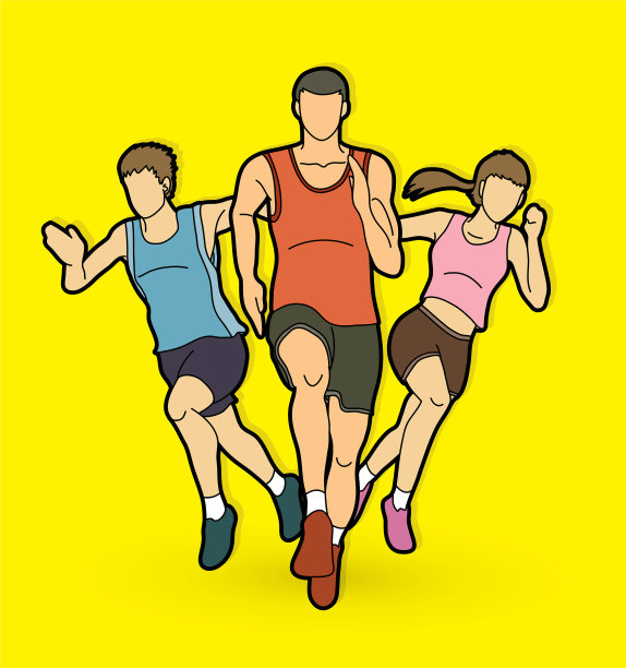 人们跑步跑马拉松跑团队工作跑图片下载