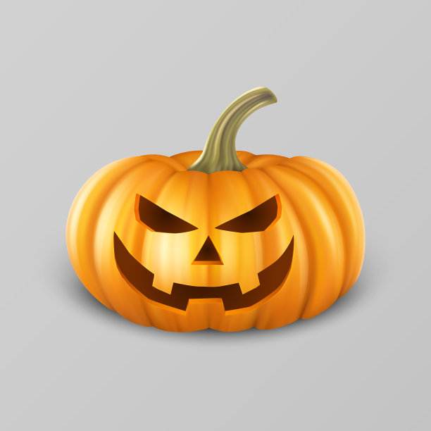 现实南瓜头杰克灯笼图标特写图片下载