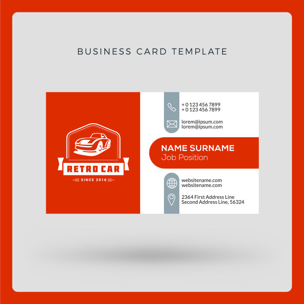 带有标志的名片模板图片下载