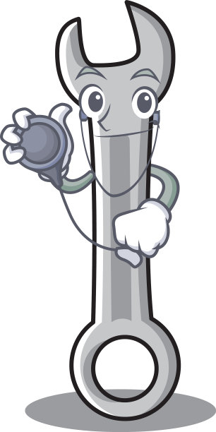 医生扳手人物卡通风格图片下载