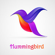 蜂鸟抽象符号图片下载