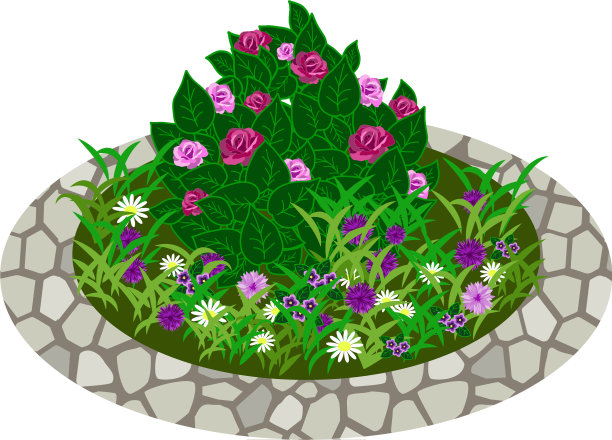 花园鲜花资产花丛和鲜花图片下载