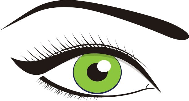 美丽的绿色的眼睛图片下载