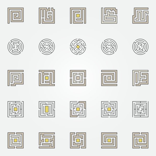 迷宫图标合集图片下载