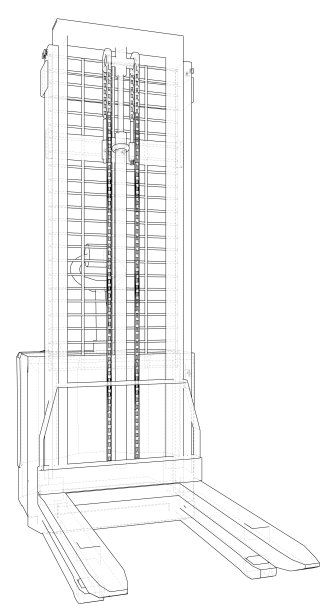 仓库叉车线架eps10格式图片下载