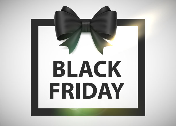 黑色星期五销售背景与照片逼真图片下载