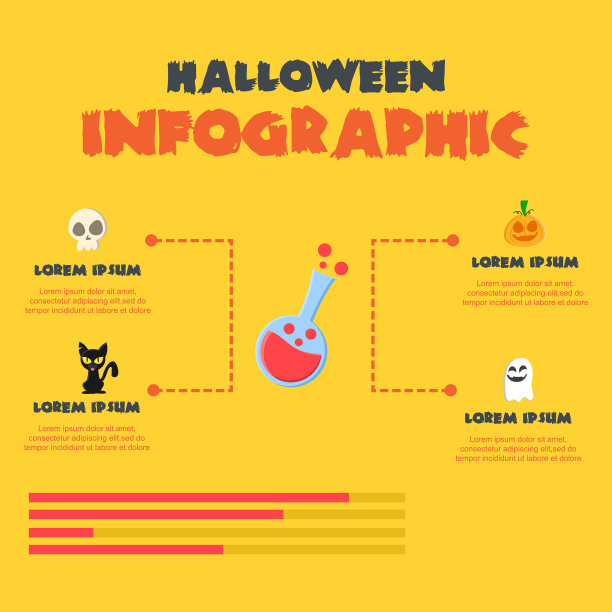 万圣节信息图表风格艺术图片下载