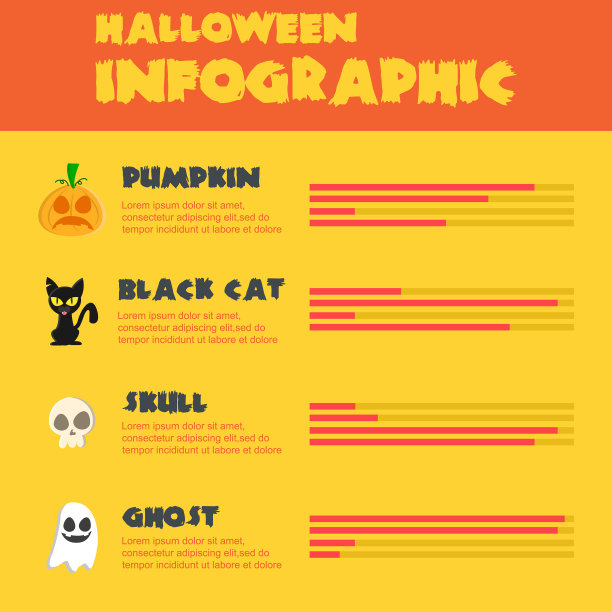万圣节信息图表风格艺术图片下载
