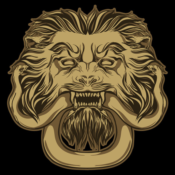 黑门环上金狮抱蛇图片下载