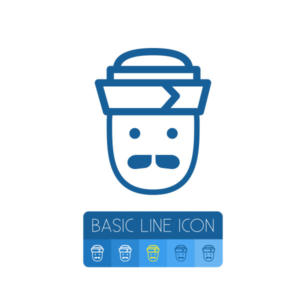 孤立的职业轮廓炊具元素图片下载