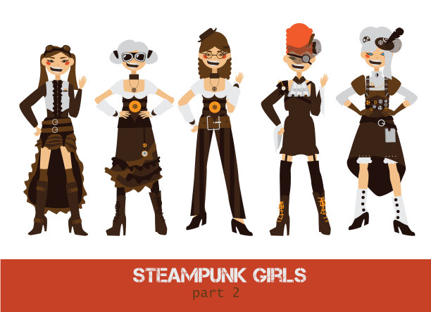 设定蒸汽朋克人卡通单位图片下载