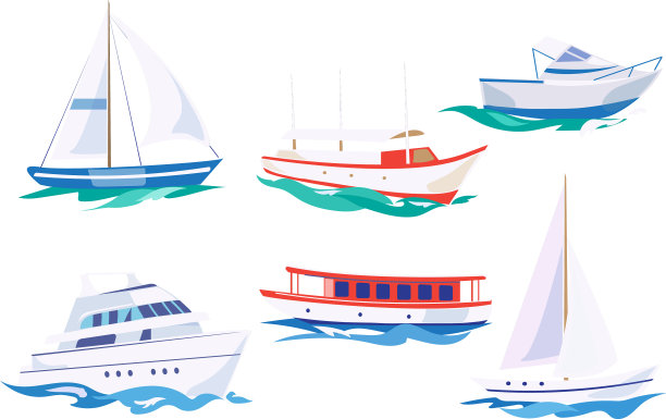 水上运输集游艇、汽艇、汽船图片下载