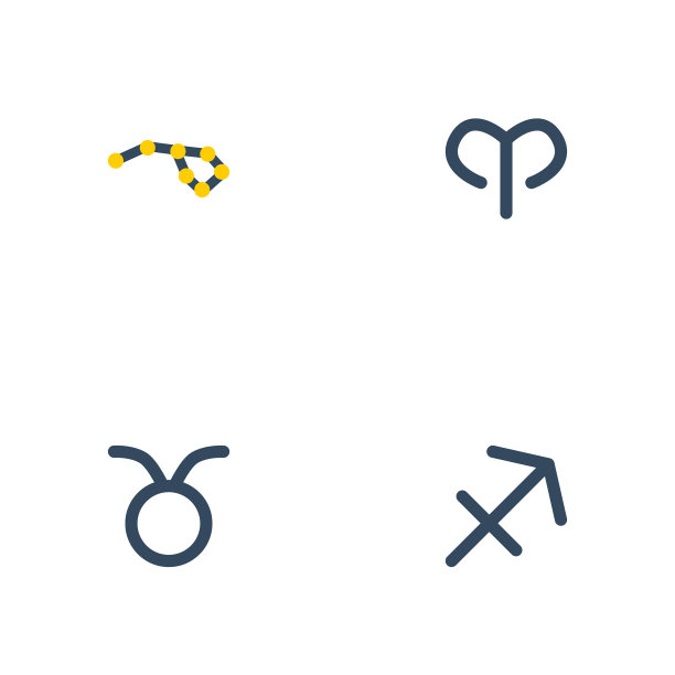 平图标射手、牛星座等图片下载