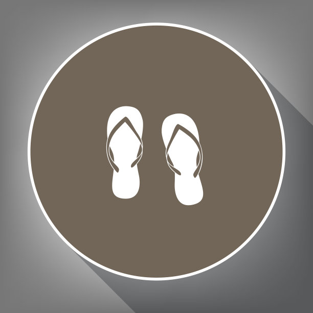 翻转标志白色图标上的棕色圆圈图片下载