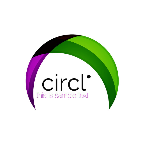 洁净专业多彩圈商业图标图片下载