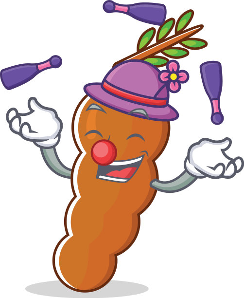 戏法罗望子吉祥物卡通风格图片下载