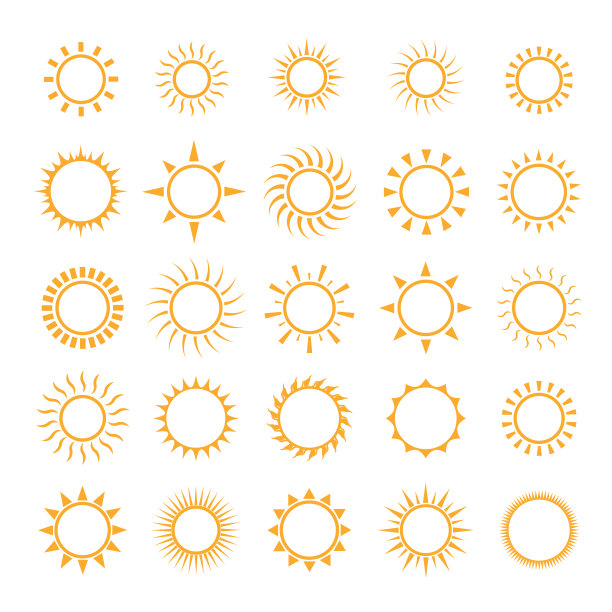 简单的太阳图标设置图片下载