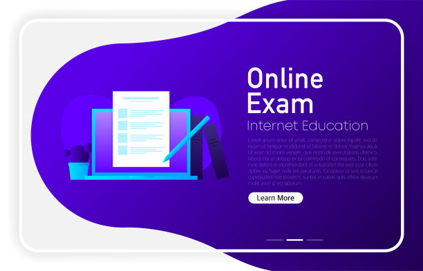 教育在线考试教师学习矢量插图上的黑色背景。图片下载