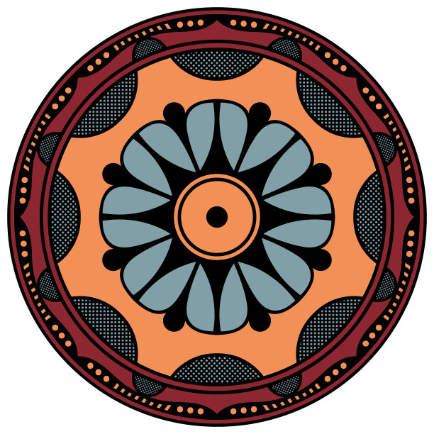 曼荼罗圆形装饰。可用于贺卡、手机壳打印等。手绘背景，矢量孤立在白色。每股收益10图片下载