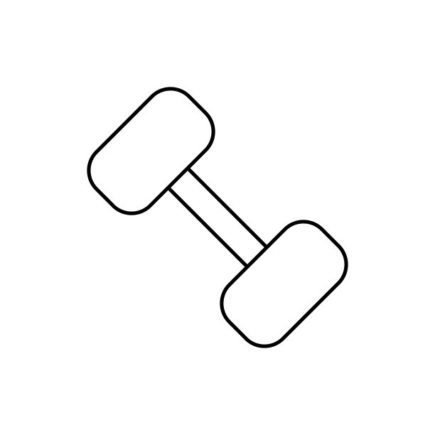 杠铃图标设计矢量模板图片下载