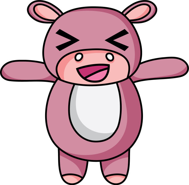 可爱活泼的野生动物河马图片下载