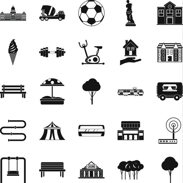 行政区图标设置简单的风格图片下载