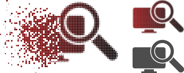 损坏像素半色调搜索电脑图标图片下载