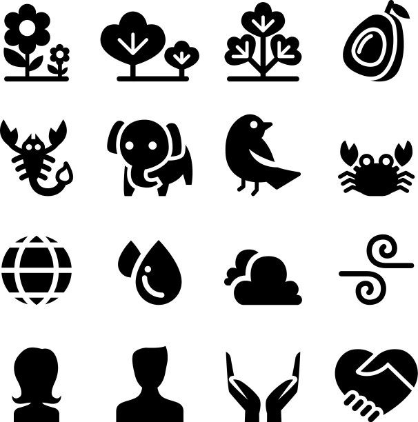 自然生活图标集图片下载