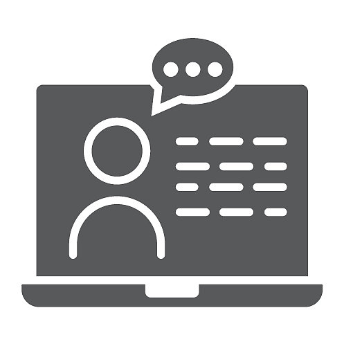 在线咨询glyph图标E-learning图片下载