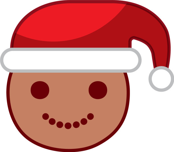 姜饼圣诞标志图片下载