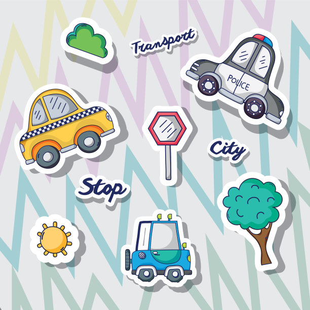 设置交通和道路要素补丁图片下载