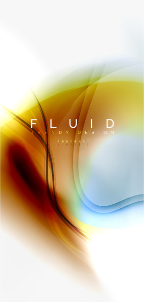 颜色流动波浪时尚液体设计模板图片下载