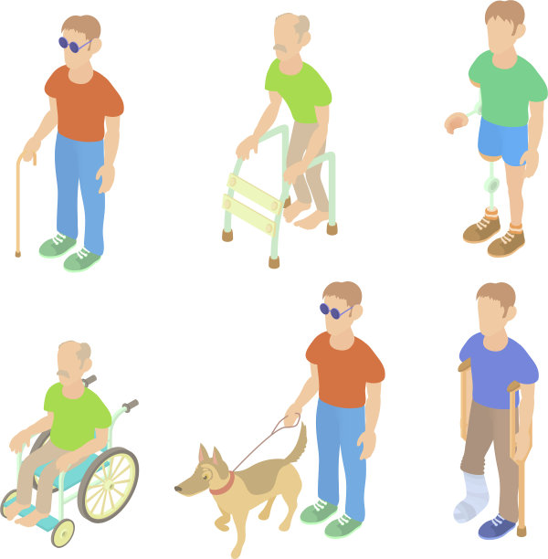 生病的人图标设置卡通风格图片下载