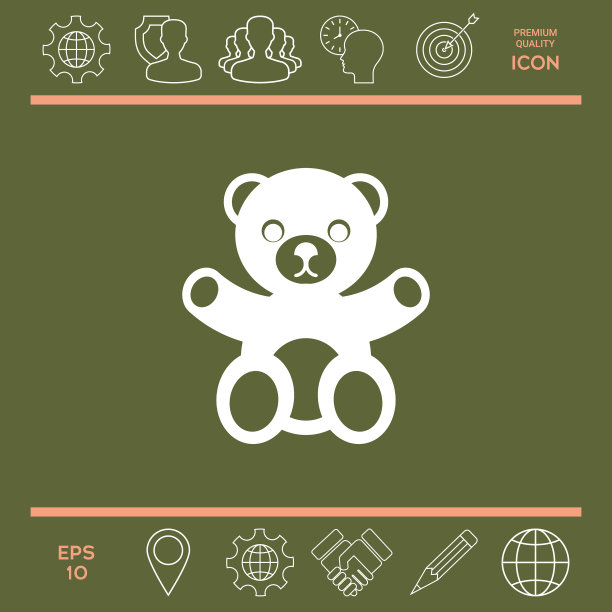泰迪熊图标图片下载