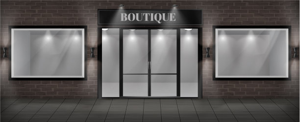 精品店外立面有招牌图片下载