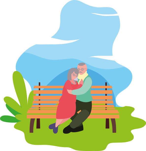 快乐爷爷奶奶日平设计图片下载